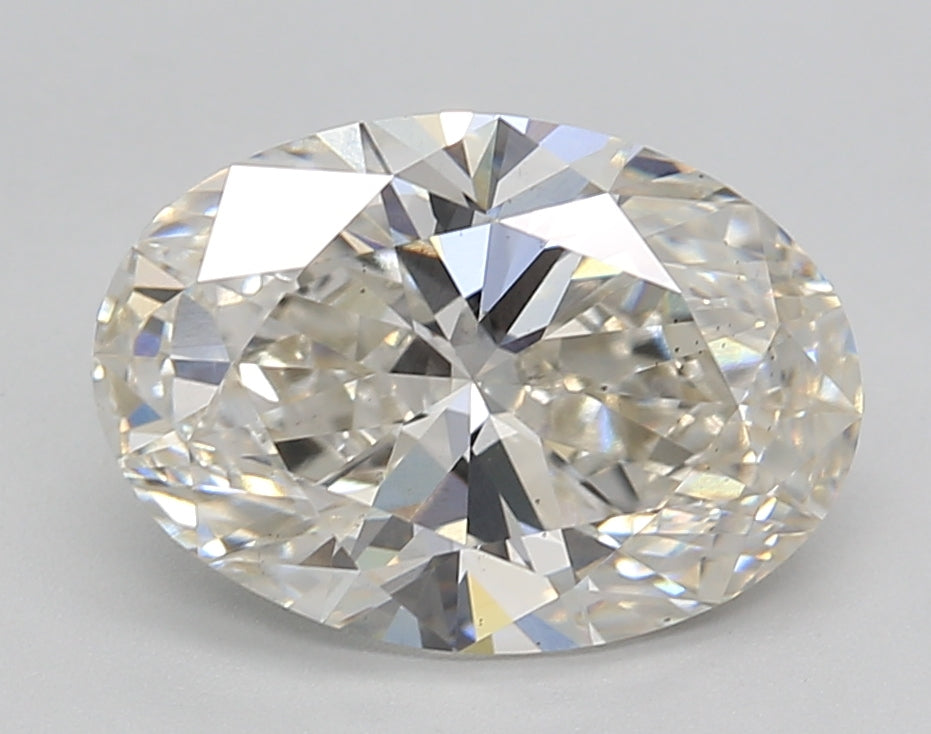 3.05 CT Oval Lab-Grown Diamond, G Color, VS2 Clarity, IGI Certified