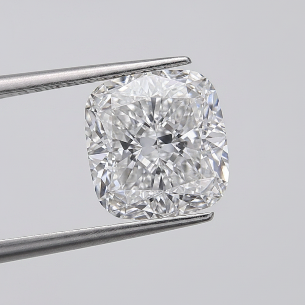 Diamant cultivé en laboratoire taille coussin de 3,05 carats, VVS2/D