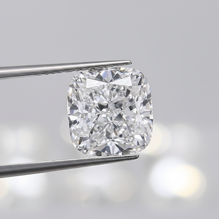 Diamant cultivé en laboratoire taille coussin de 3,05 carats, VVS2/D