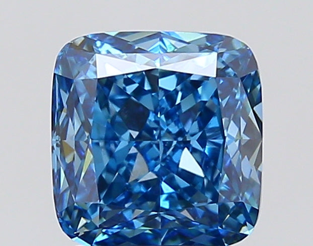3,05-karaats kussen gemodificeerde Lab Grown Diamond VVS2 Fancy Vivid Blue