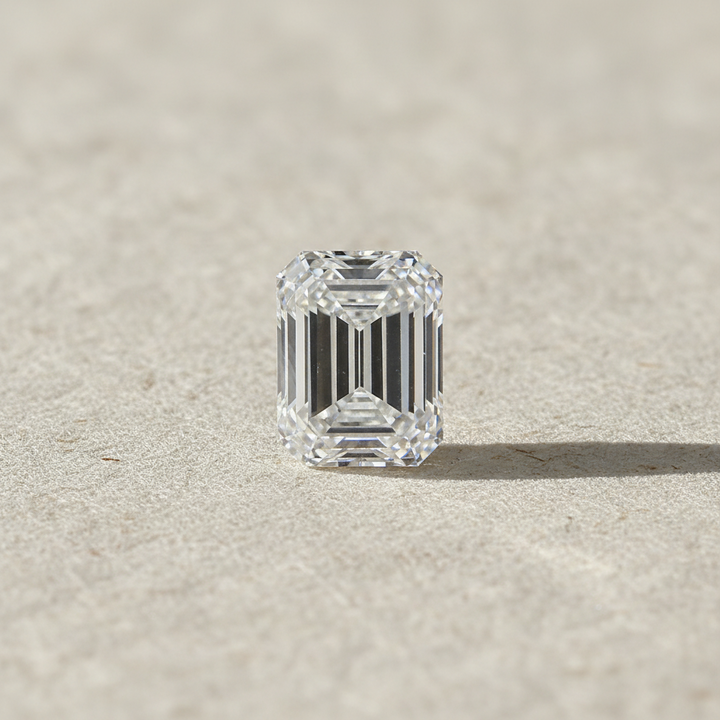 Diamant cultivé en laboratoire taille émeraude de 3,05 carats, VS1/E