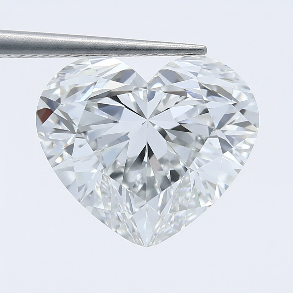 3.05 Carat Heart Cut Lab Grown Diamond VVS1 D Color IGI Certified
