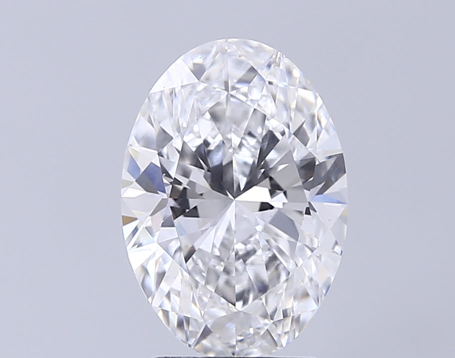 3.05 Carat Oval Cut Lab Grown Diamond, VS1/D