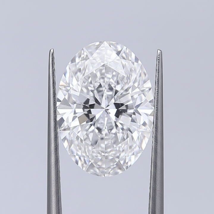 3,05 karaat ovaal geslepen laboratoriumdiamant, VS1/D