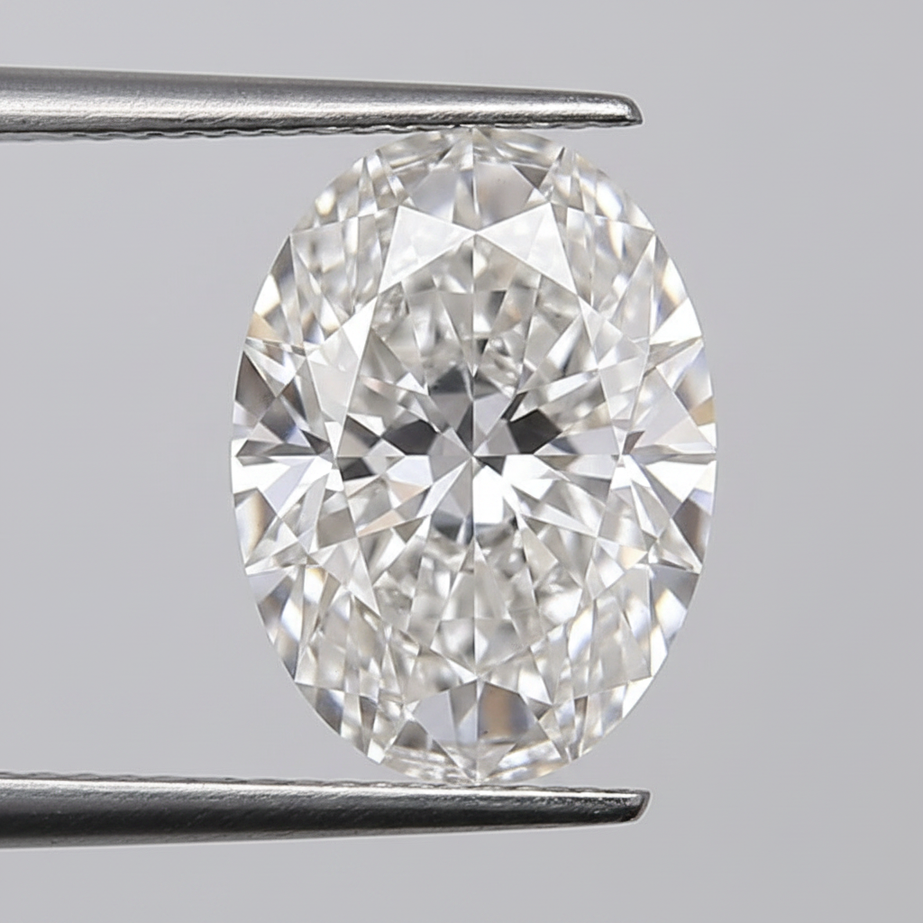 3,05 karaat ovaal geslepen laboratoriumdiamant, VS1/G