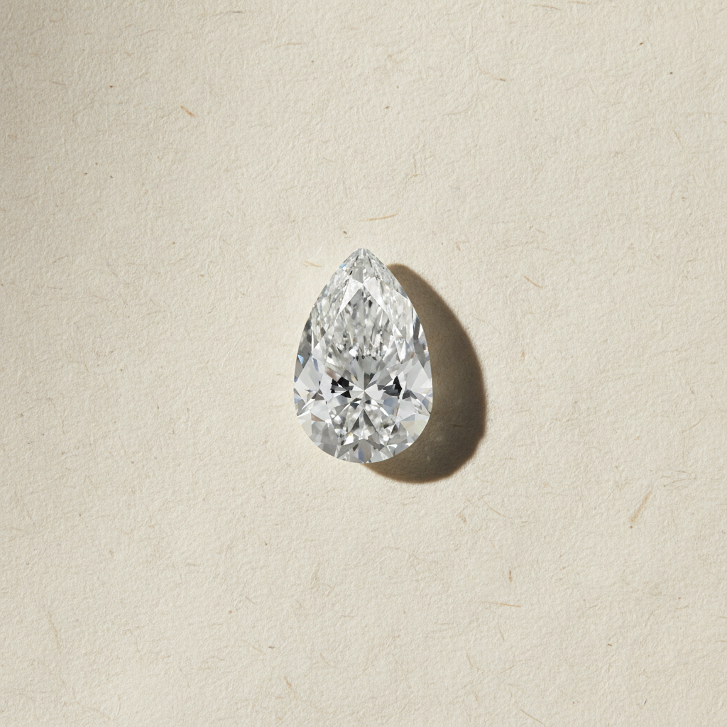 3.05 Carat Pear Cut Lab Grown Diamond VVS1 E Color IGI Certified
