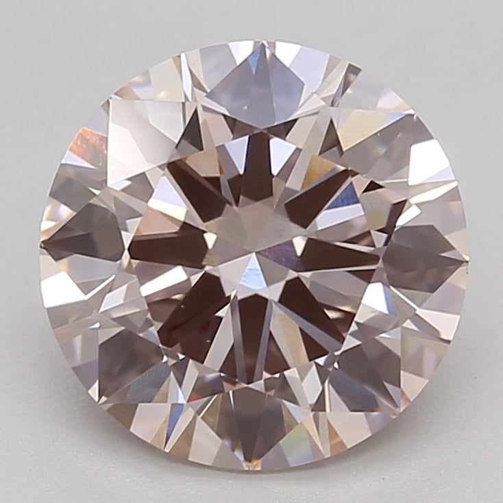 Diamante coltivato in laboratorio rotondo da 3,05 carati VS1 FANCY ROSA CHIARO