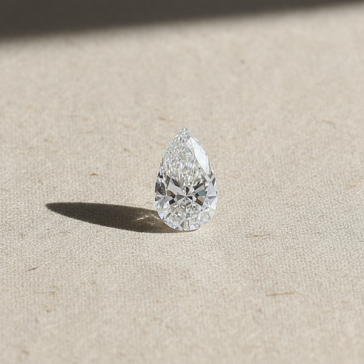 3.06 Carat Pear Cut Lab Grown Diamond VS2 D Color IGI Certified
