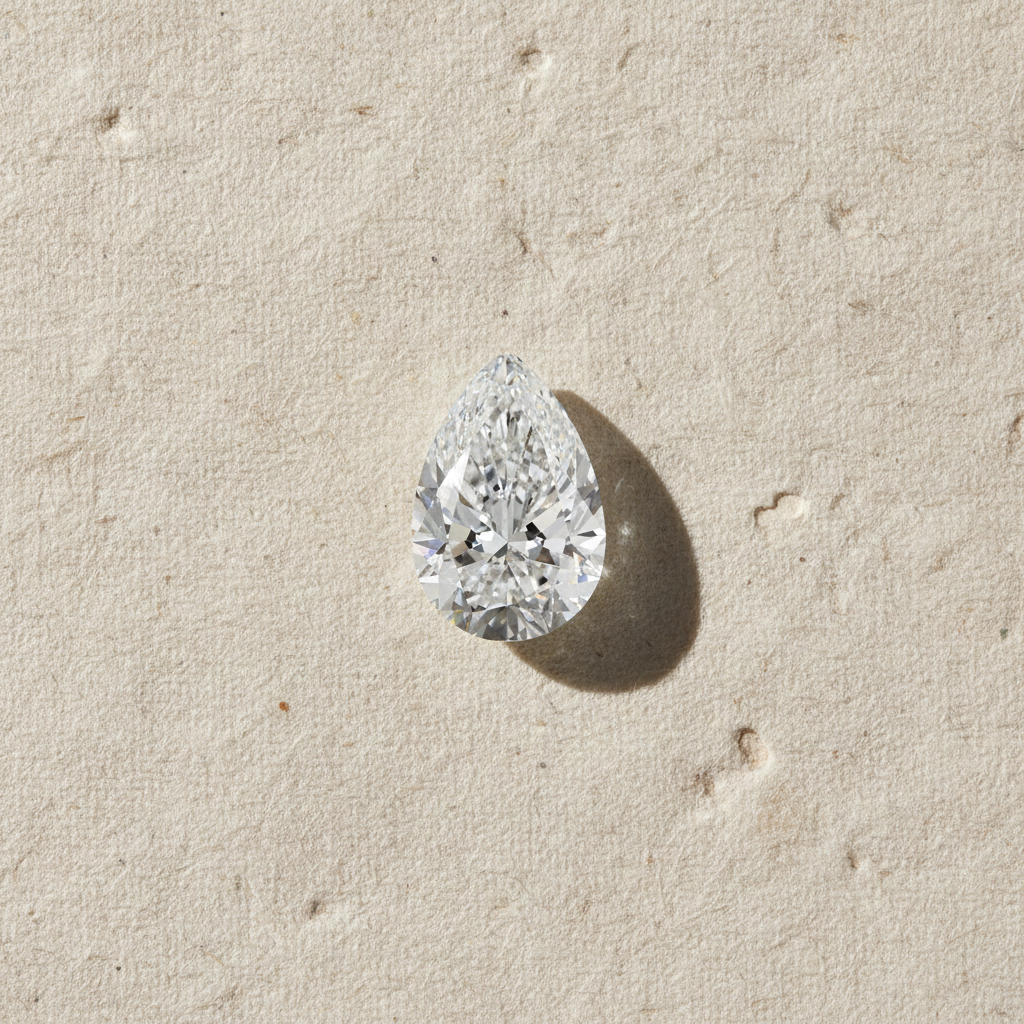 3.06 Carat Pear Cut Lab Grown Diamond VVS1 E Color IGI Certified
