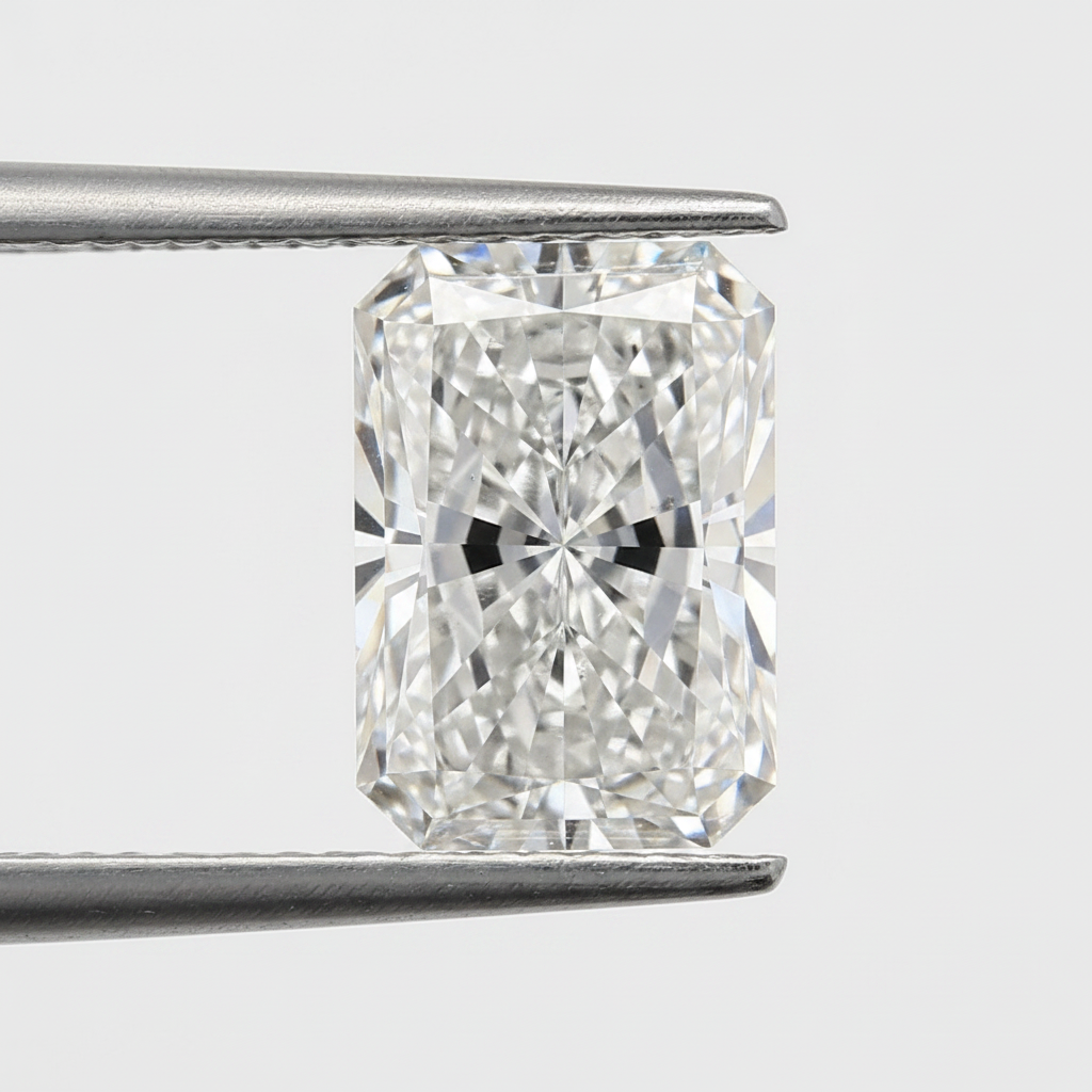 3.06 Carat Radiant Lab Grown Diamond, VS1/E