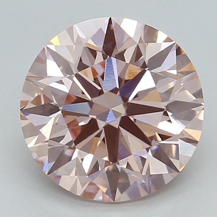 Diamante coltivato in laboratorio rotondo da 3,06 carati VS1 FANCY INTENSE PINK
