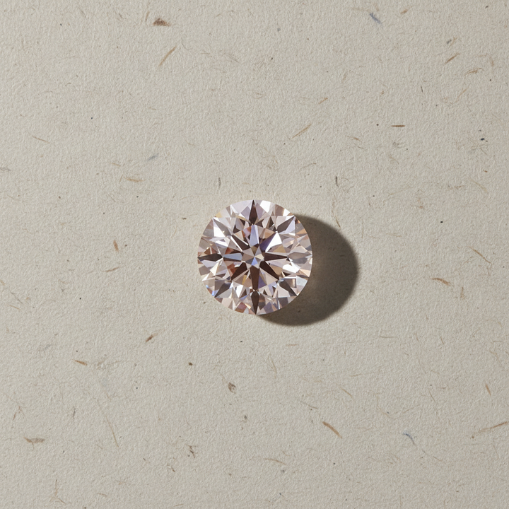 3,06 karaat ronde lab-gegroeide diamant, VS1/FANCY INTENSE ROZE