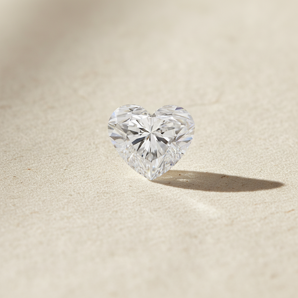 3.07 Carat Heart Cut Lab Grown Diamond VVS2 D Color IGI Certified
