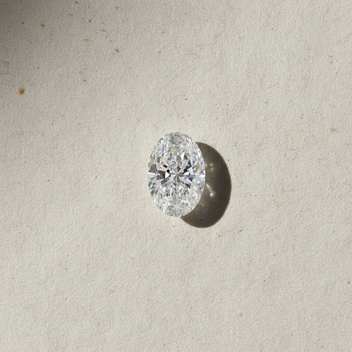 3,07 karaat ovaal geslepen laboratoriumdiamant, VVS2/F