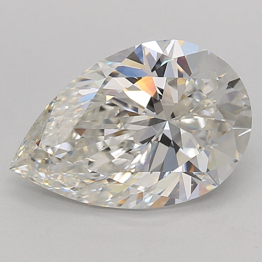 GIA-zertifizierter, im Labor gezüchteter Diamant im Birnenschliff von 3,07 ct, H VS2