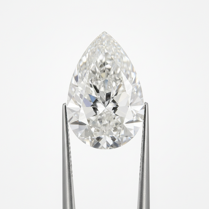 3.07 Carat F VVS1 Pear Shape CVD Lab Grown Diamond IGI Certified
