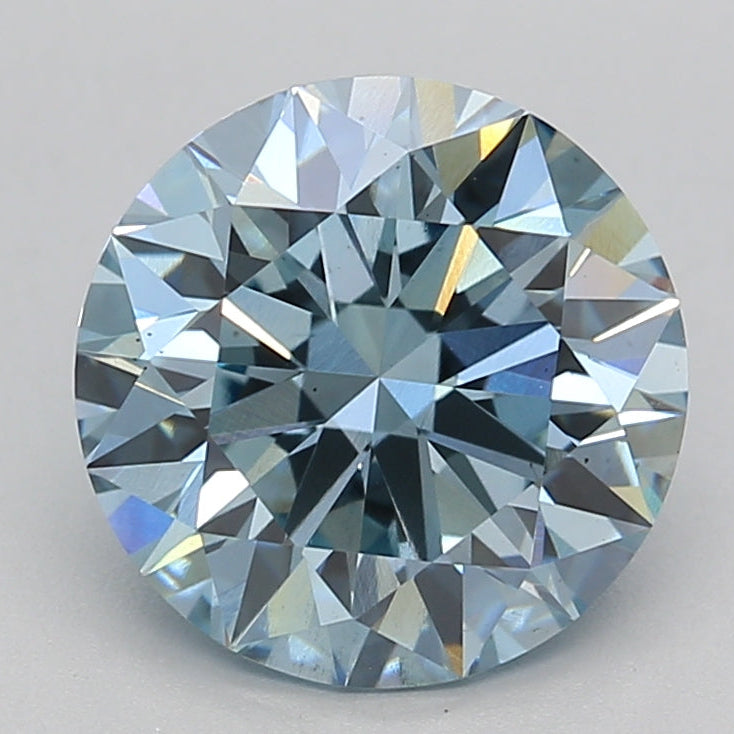 Diamante coltivato in laboratorio rotondo da 3,07 carati VS1 FANCY INTENSE BLUE