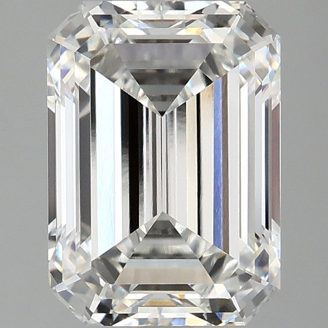Diamant cultivé en laboratoire taille émeraude de 3,08 carats VVS2 F