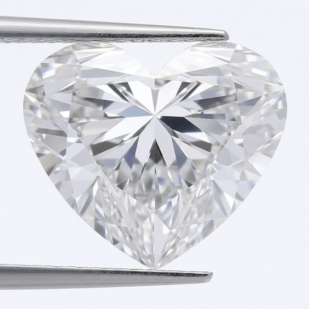 3.08 Carat D Color VVS2 Heart Shape CVD Lab Grown Diamond IGI Certified
