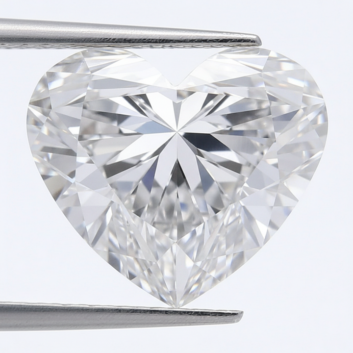 3.08 Carat D Color VVS2 Heart Shape CVD Lab Grown Diamond IGI Certified
