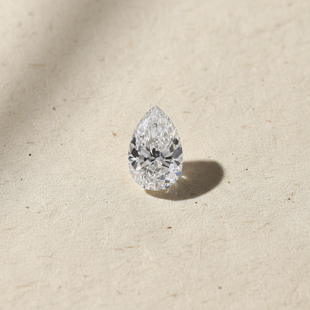 3.08 Carat Pear Cut Lab Grown Diamond VVS1 F Color IGI Certified
