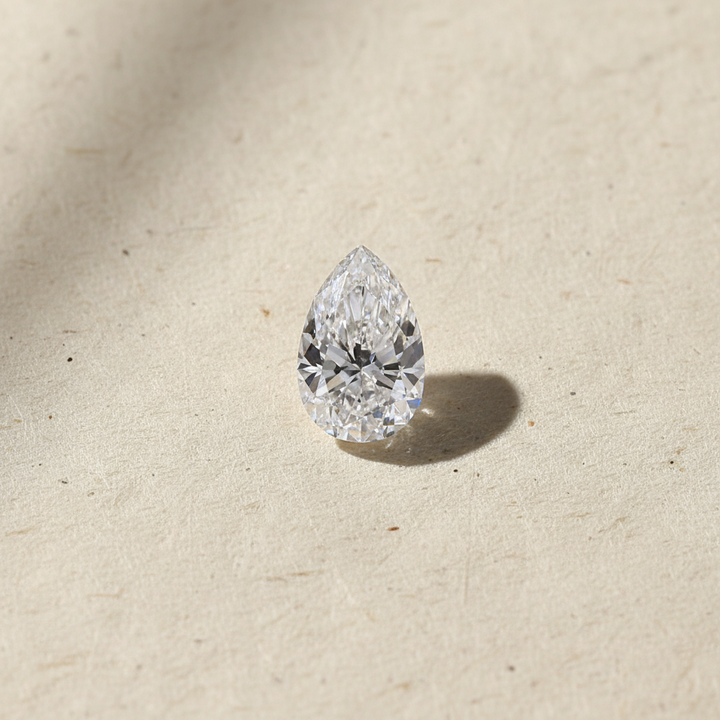 3.08 Carat Pear Cut Lab Grown Diamond VVS1 F Color IGI Certified
