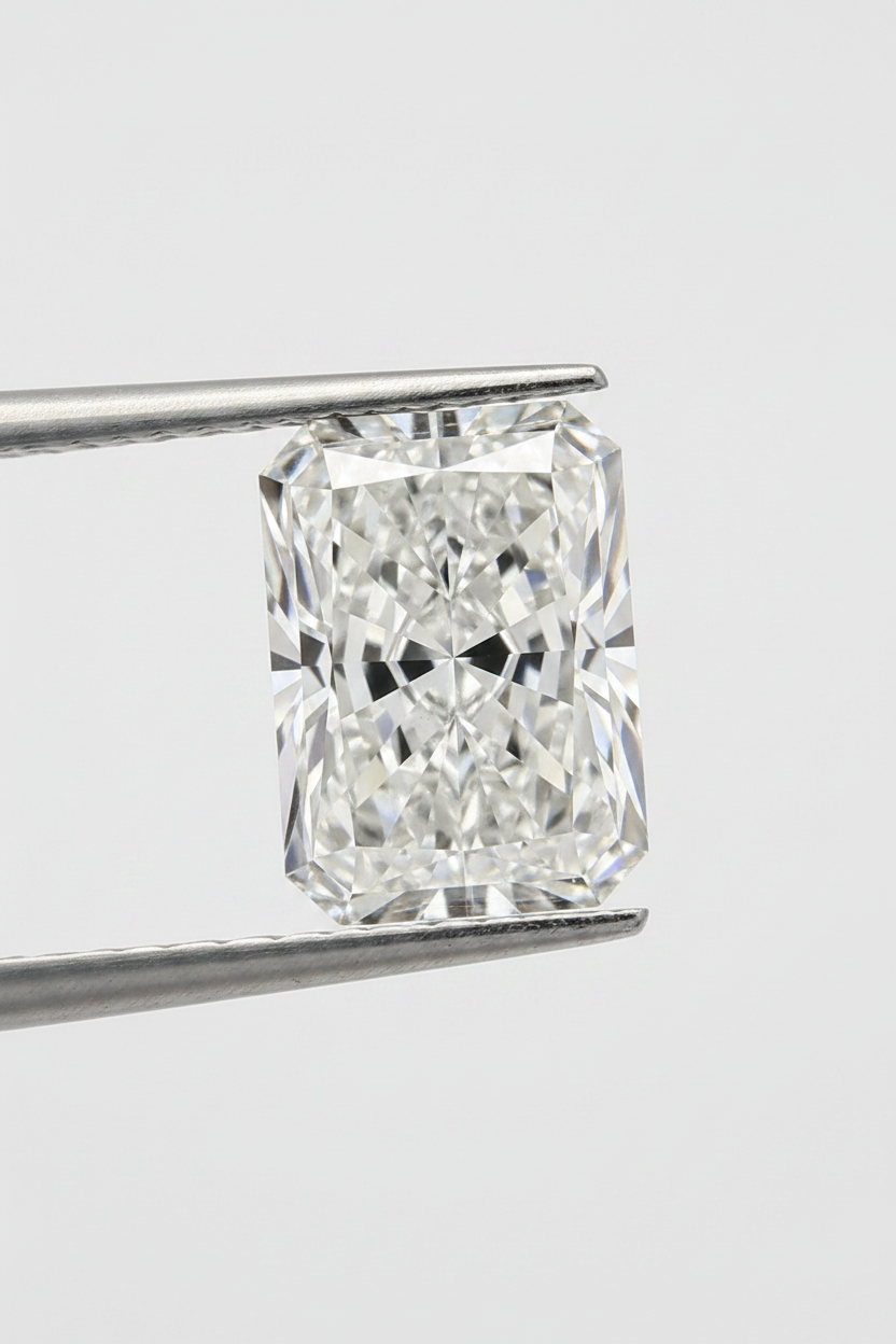 3.08 Carat Radiant Lab Grown Diamond, VS1/F