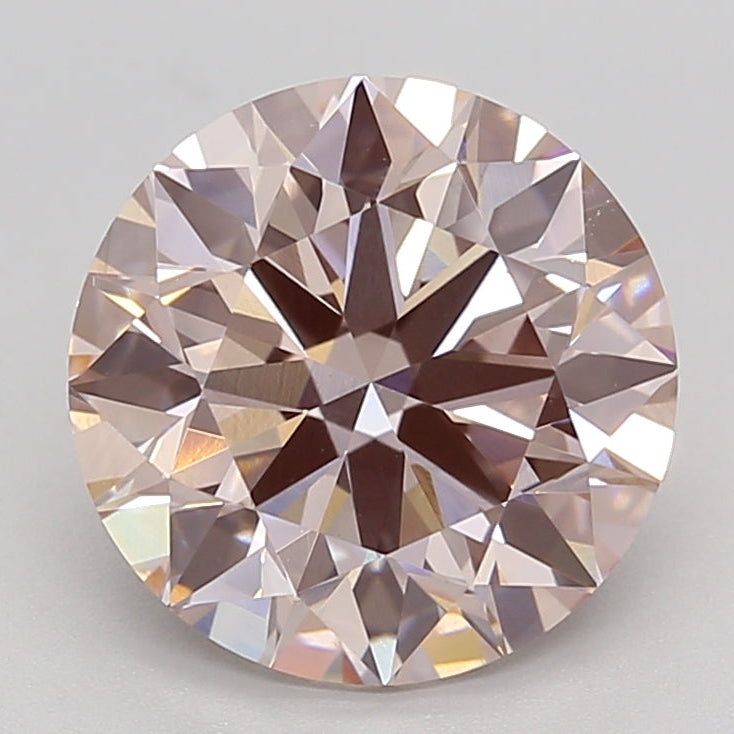 3.08 Carat Round Lab Grown Diamond VS1 FANCY PINK