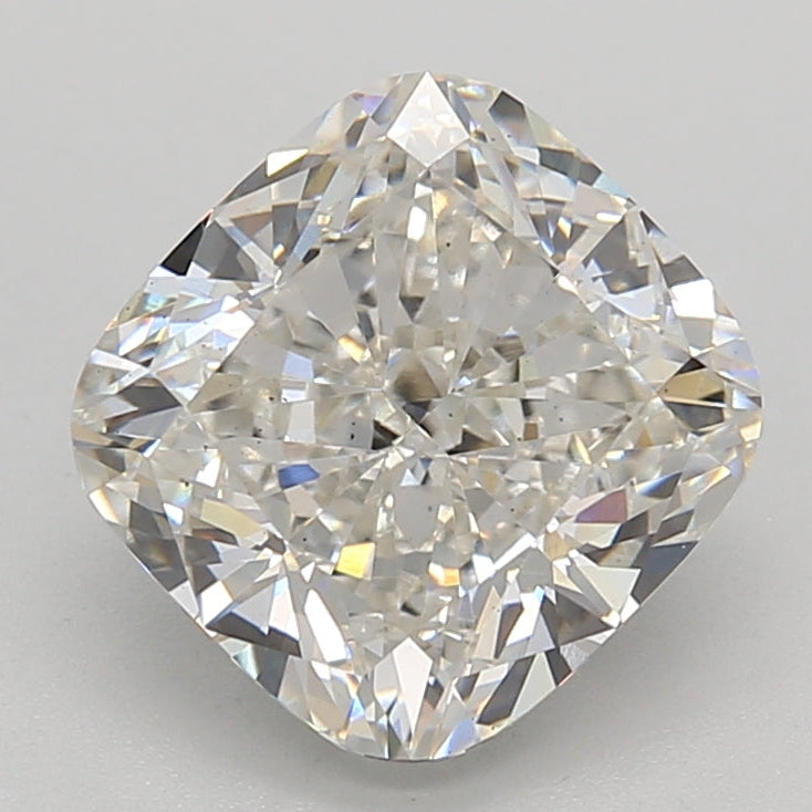 3.09 Carat Cushion Cut Lab Grown Diamond VS2 H