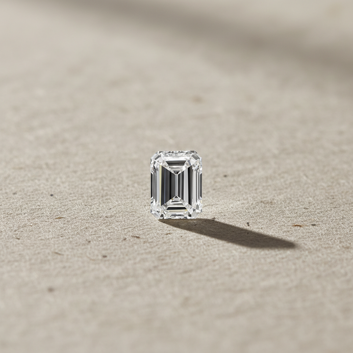 Diamant cultivé en laboratoire taille émeraude de 3,09 carats, VVS1/E