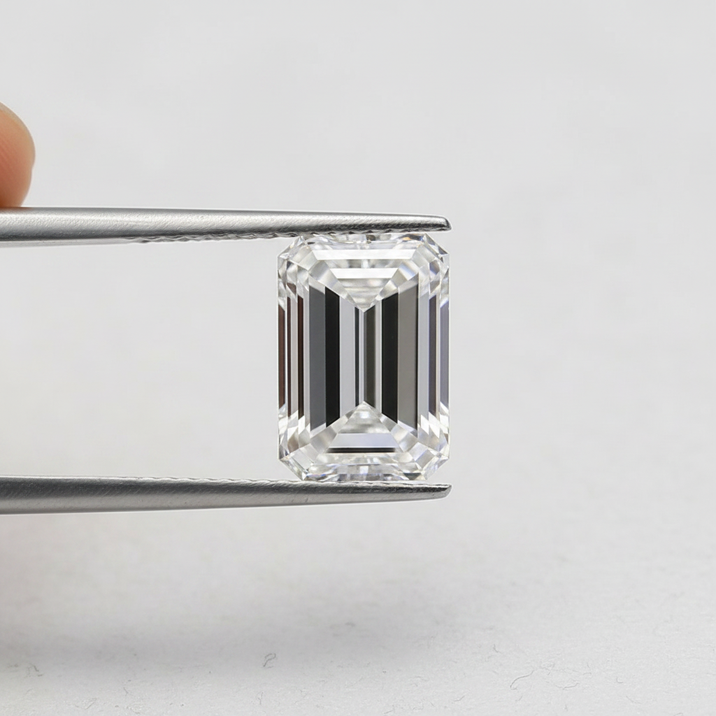 3.09 Carat Emerald Lab Grown Diamond, VVS1/F