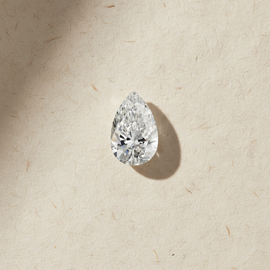 3.09 Carat Pear Cut Lab Grown Diamond VVS1 E Color IGI Certified
