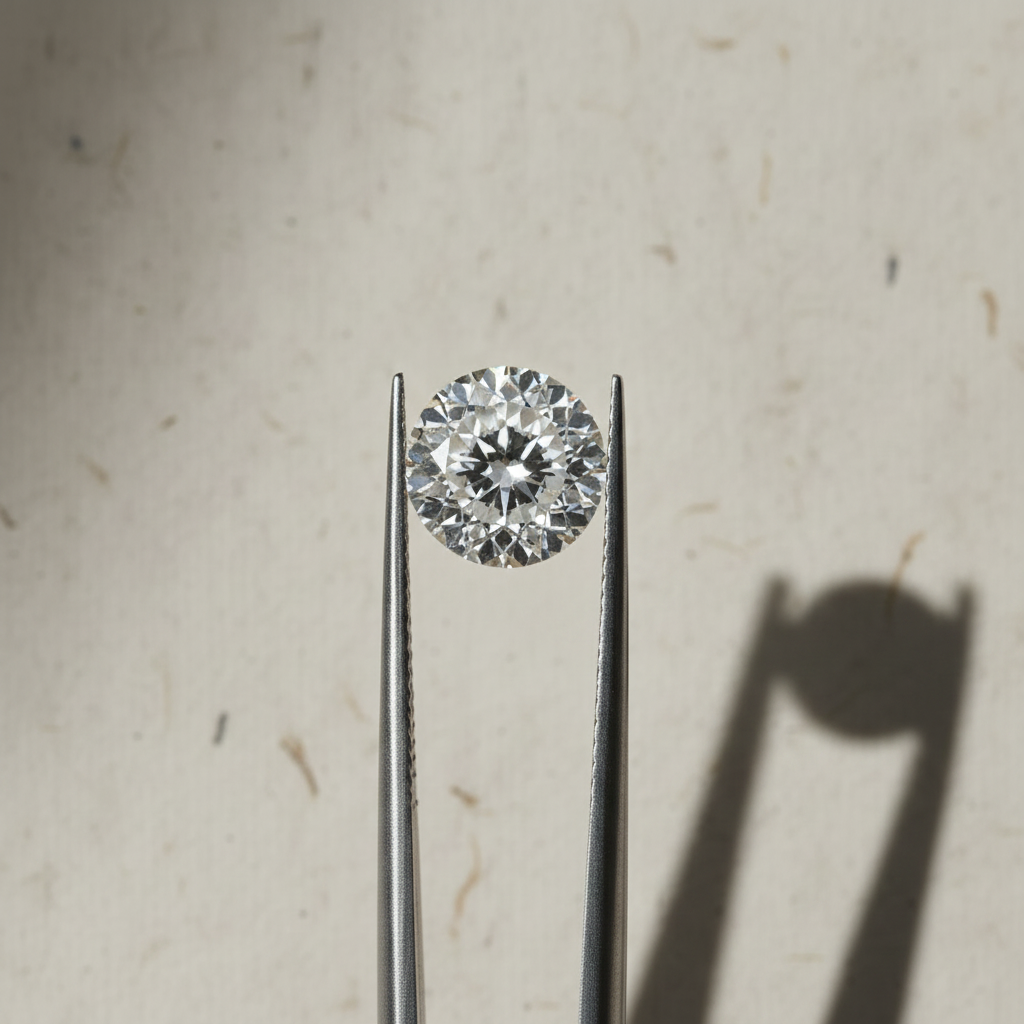 Diamante cultivado em laboratório com lapidação portuguesa de 3,09 quilates, VS2/F