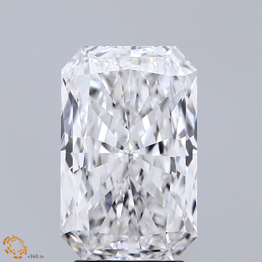 Diamante coltivato in laboratorio con taglio radiante da 3,09 carati VVS2 F