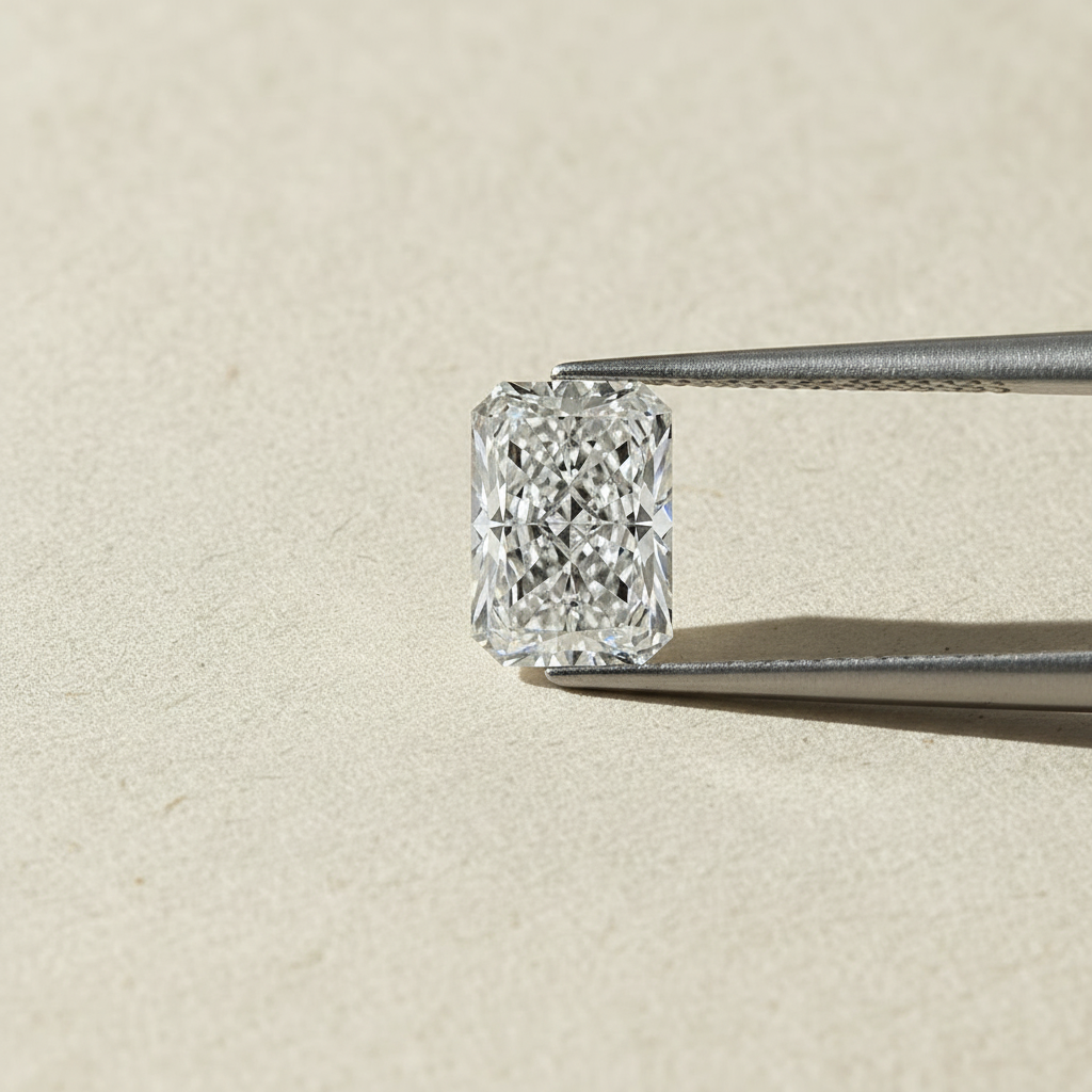 3.09 Carat Radiant Lab Grown Diamond, VS2/F