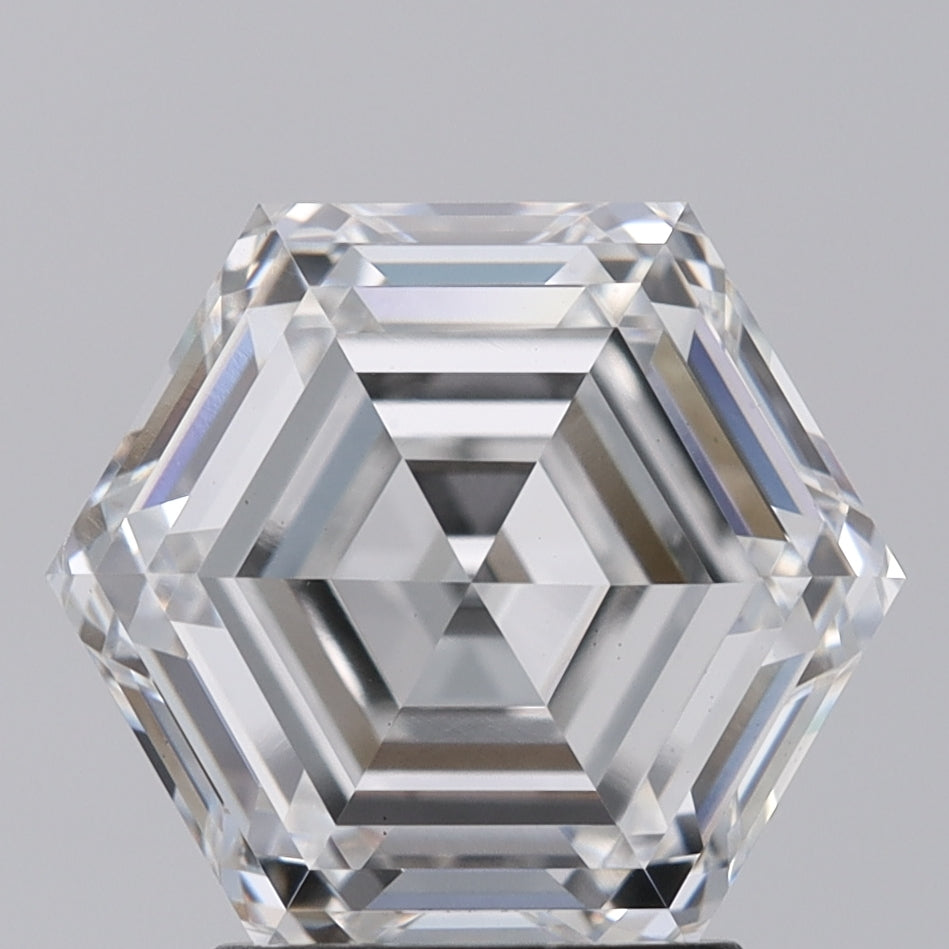 3.10 CT Hexagonal Cut Lab Grown Diamond | F Color VS1 Clarity