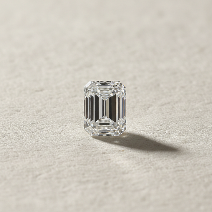 Diamant cultivé en laboratoire taille émeraude de 3,10 carats, VS2/E
