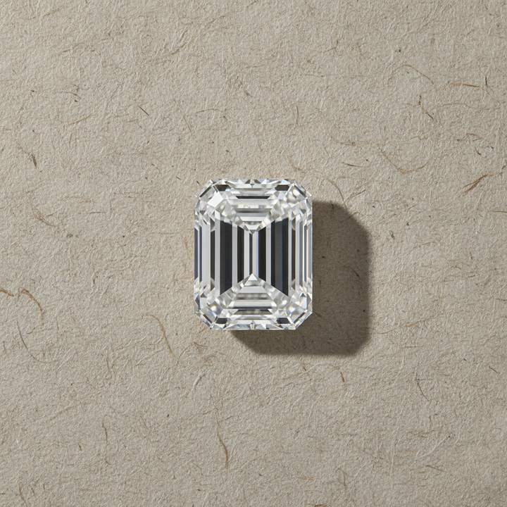 Diamant émeraude cultivé en laboratoire de 3,10 carats, VS2/D