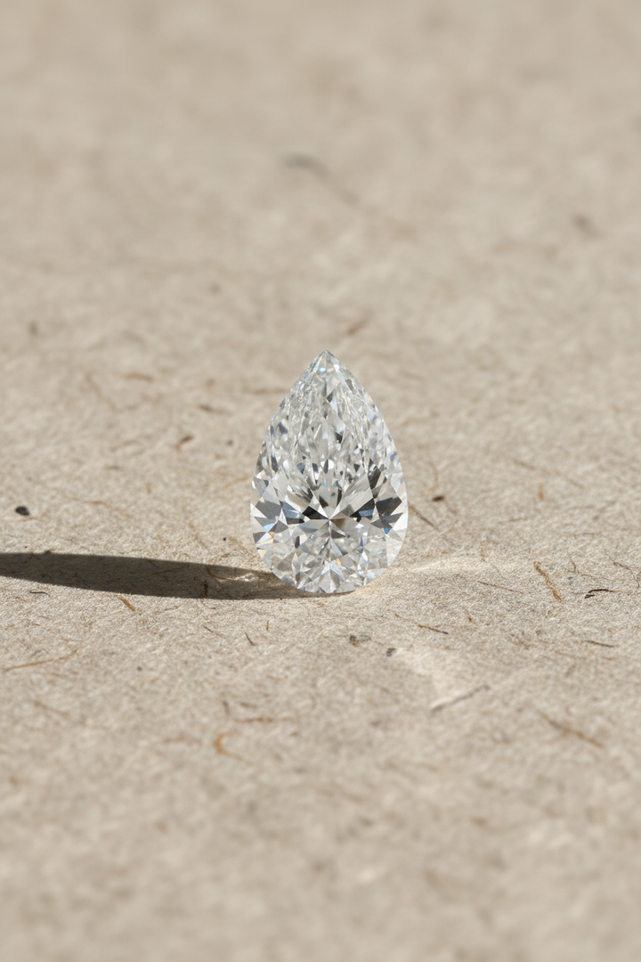 3.10 Carat Pear Cut Lab Grown Diamond VS2 D Color IGI Certified
