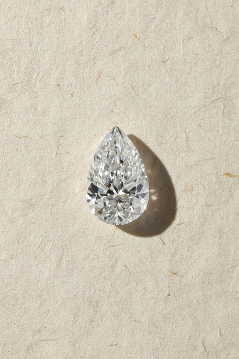 3.10 Carat Pear Lab Grown Diamond, VS2/D