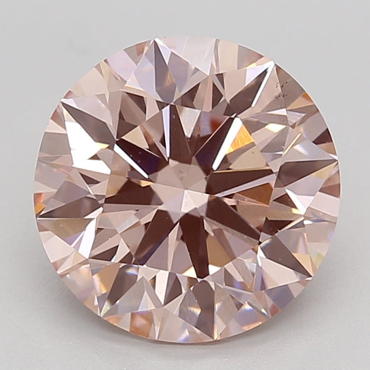 3.10 Carat Round Lab Grown Diamond VS1 FANCY INTENSE PINK