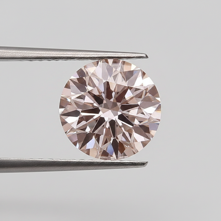 3,10 karaat ronde lab-gegroeide diamant – VS1/FANCY INTENSE ROZE