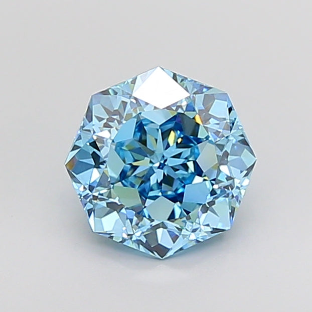 3.11 Carat Octagonal Cut Lab Grown Diamond VVS2Fancy Vivid Blue