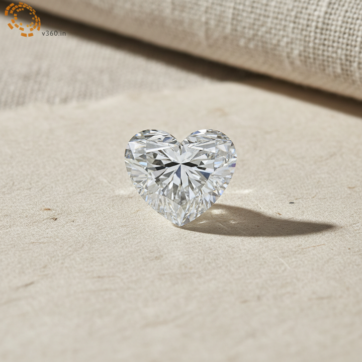 3.15 Carat Heart Cut Lab Grown Diamond VVS2 D Color IGI Certified
