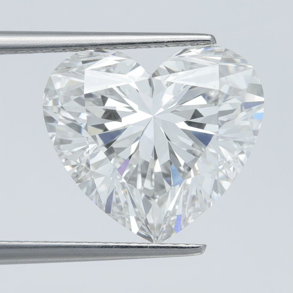 3.15 Carat D Color VVS2 Heart Shape CVD Lab Grown Diamond IGI Certified
