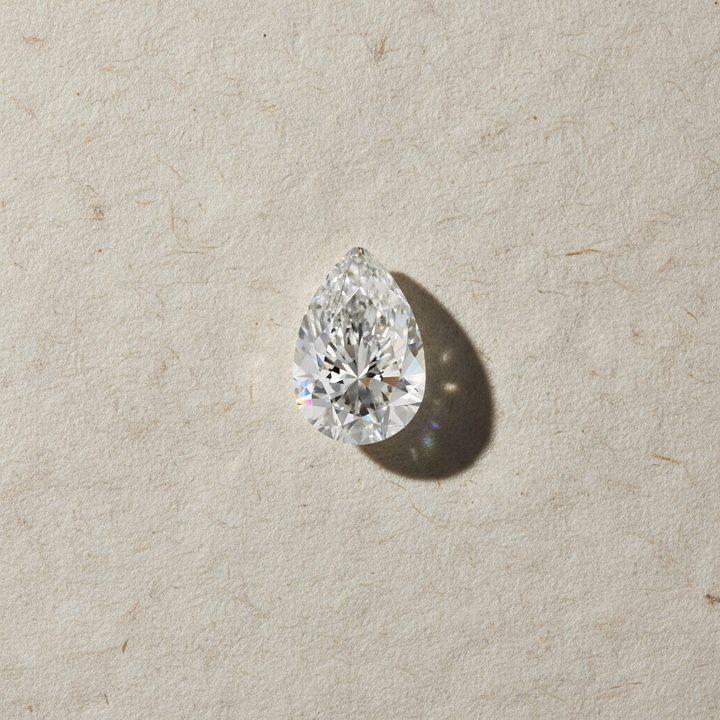 3.15 Carat Pear Cut Lab Grown Diamond VS1 F Color IGI Certified
