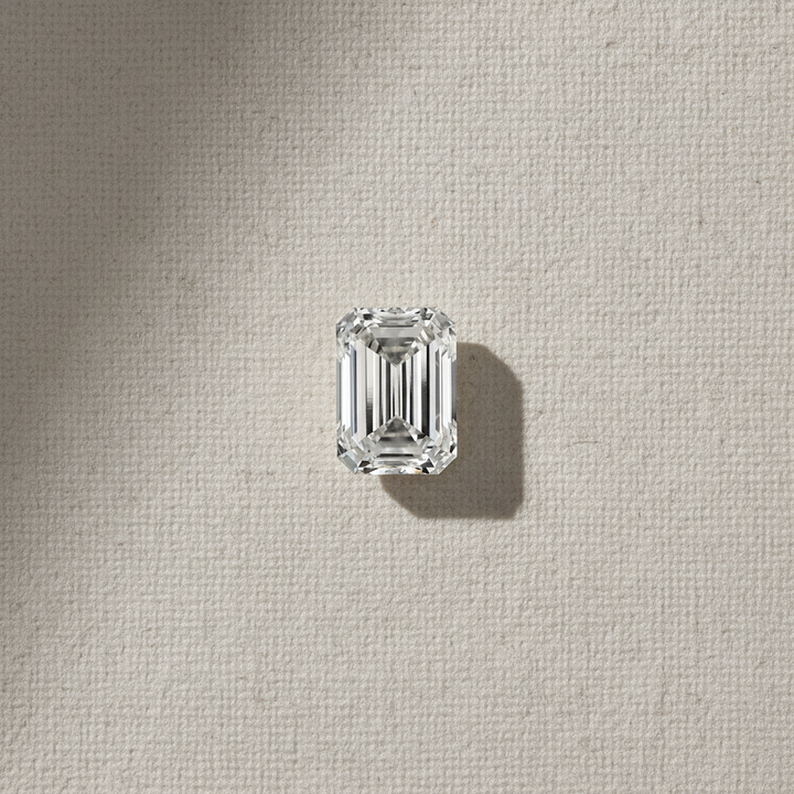 Diamant cultivé en laboratoire taille émeraude de 3,18 carats, VVS2/F