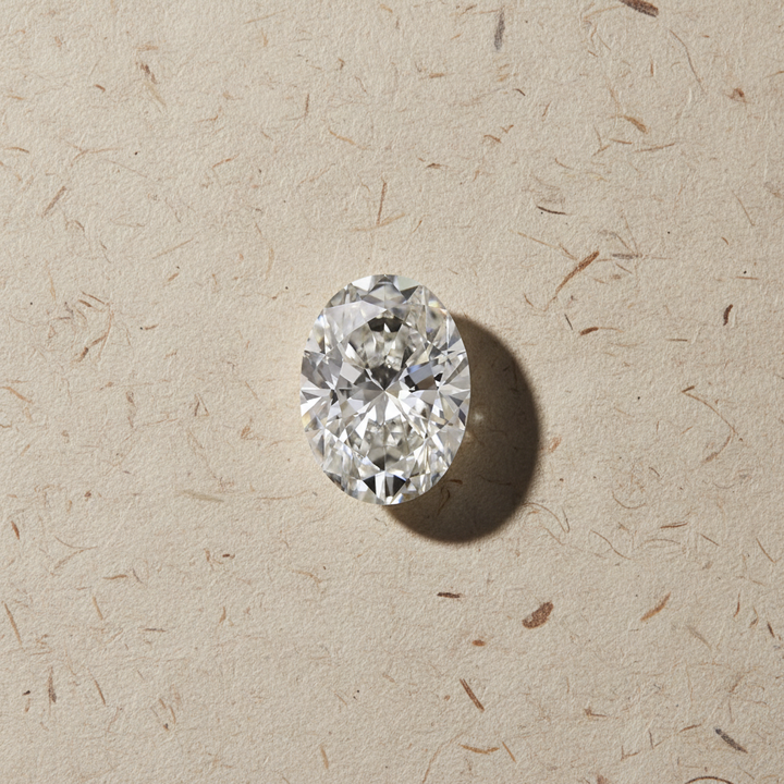 3,1 karaat ovaal geslepen laboratoriumdiamant, VVS2/G