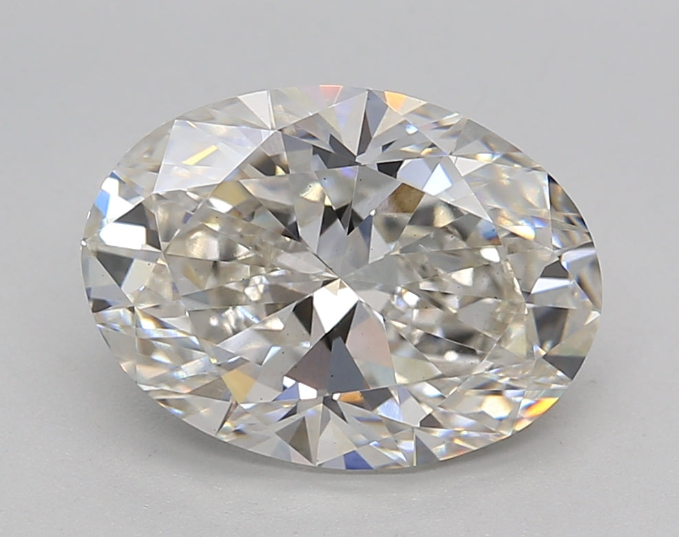 3.20 CT Oval Cut Lab-Grown Diamond, IGI Certified, H Color, VS1 Clarity