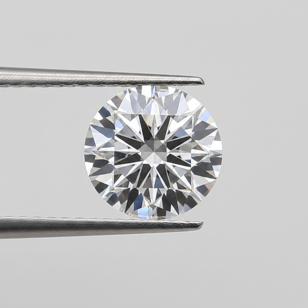 3,21 karaat ronde lab-gegroeide diamant, VS1/F